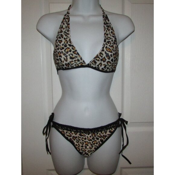 Sheer Animal Print String Bikini / Bra Panty Sets - NEW - Picture 5 of 10